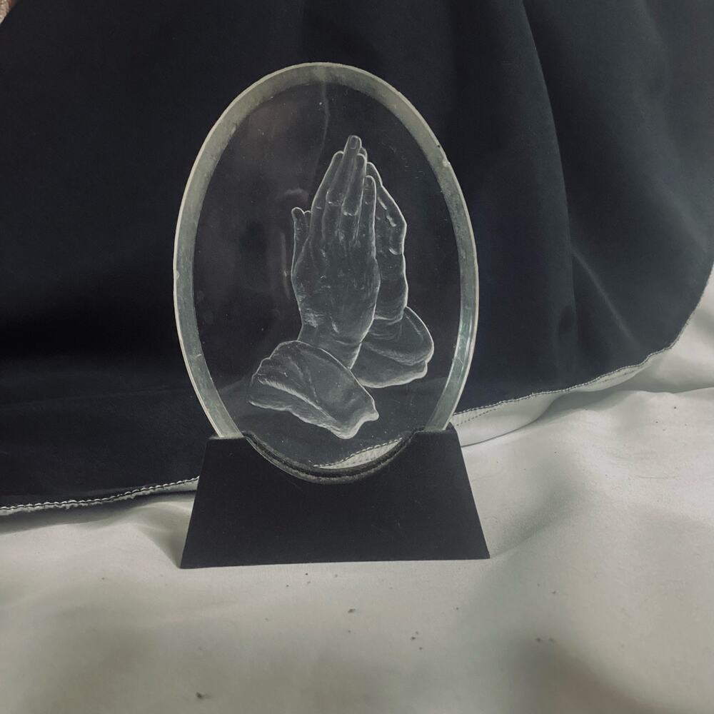3 D Acrylic Prayer Hands On Stand
